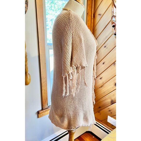 Melissa Odabash Bohemian Crocheted Fringe Sweater - Picture 3 of 7